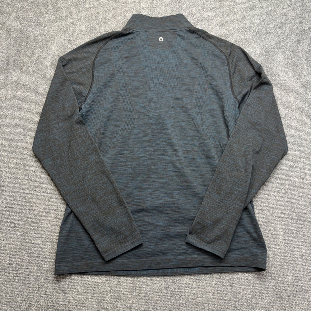 Lululemon Metal Vent Tech 1/2 Zip 2.0 Mens Blue Black Heathered Pullover Large - Picture 6 of 8